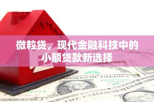 察右前旗微粒贷，现代金融科技中的小额贷款新选择