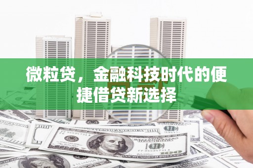 察右前旗微粒贷，金融科技时代的便捷借贷新选择